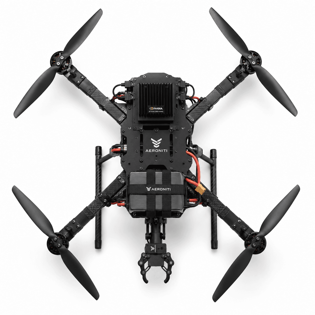 Drone architecture showing Pixhawk flight controller and onboard AI companion computer responsibilities